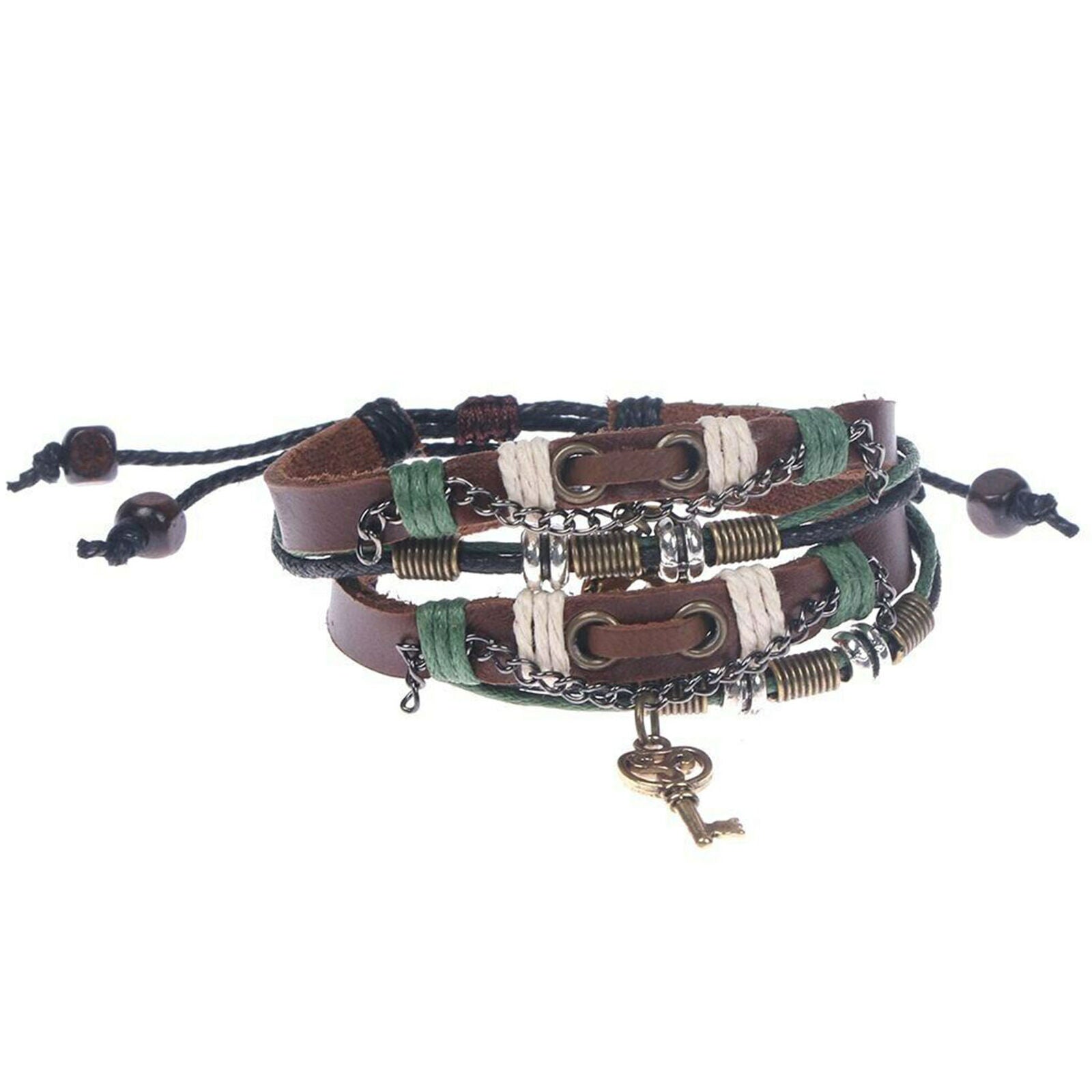 Bracelets For Men Women Leather Heart Jewelry Charm Fashion Couples Lovers