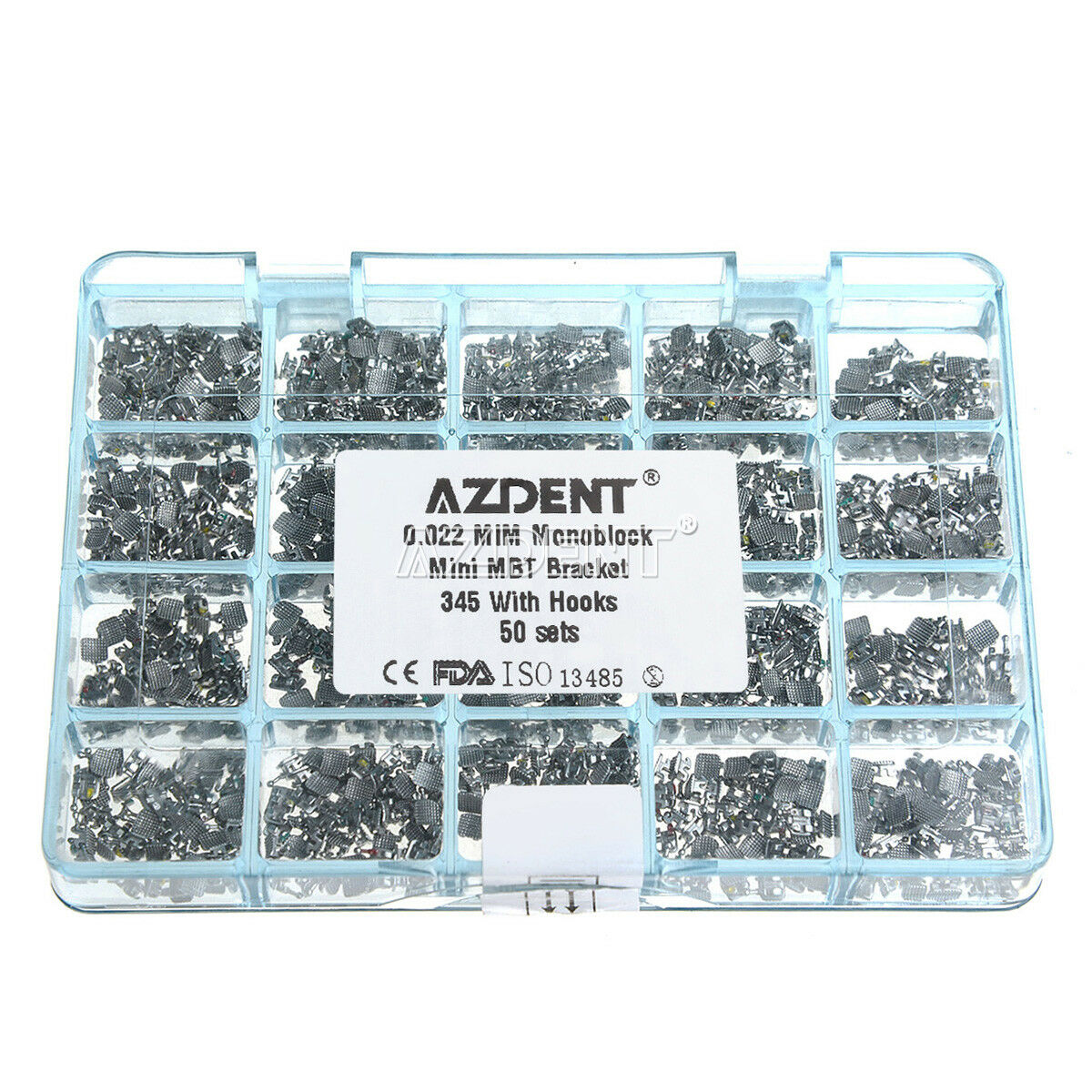 2xDental Orthodontic Metal Bracket Monoblock Mini MBT 022 3 4 5 AZDENT