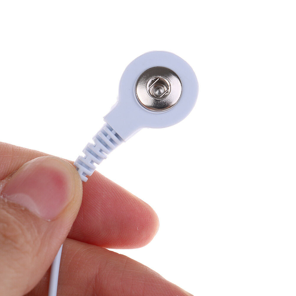 Electrode Lead Wires Jack DcHead 3.5Mm Snap Replacement Tens Unit Cable 2-.l8