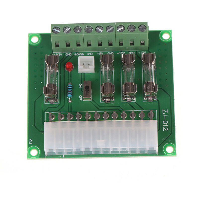 24/20-pin ATX computer pc power supply breakout board adapter extension modu.DD