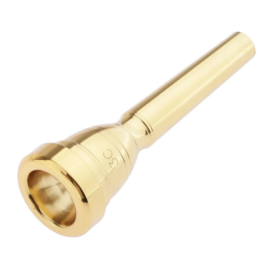 3C Size Rich Tone  Shape Golden Trumpet Mouthpiece Replacements Parts