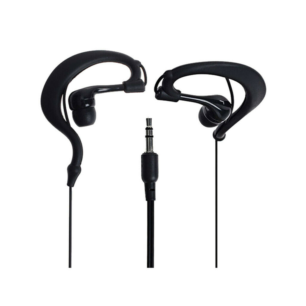 2x Waterproof 3.5mm AUX Port Earhook Earphone Earpiece Muisc Headset Earplug for