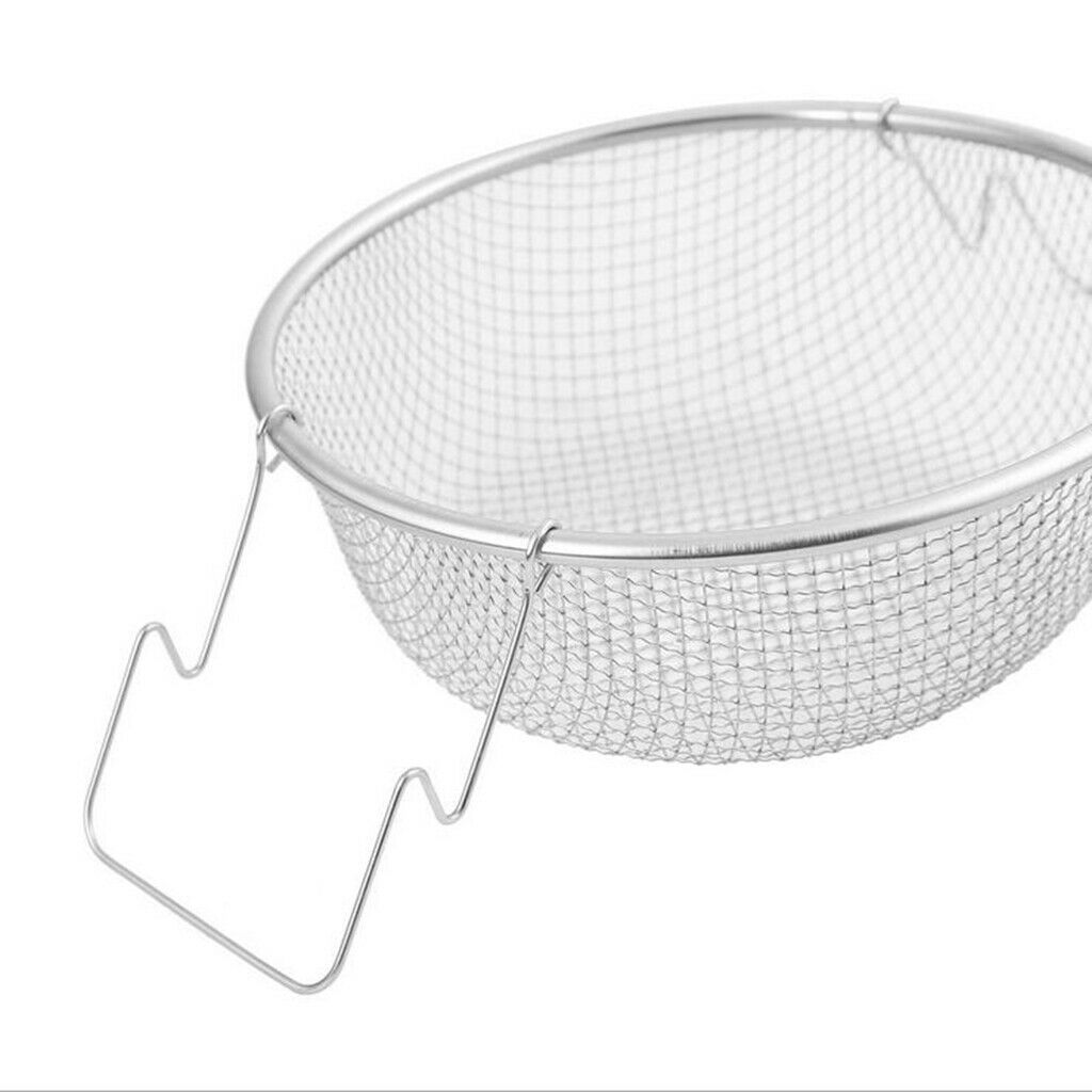 18cm & 23cm Durable Stainless Steel Kitchen Strainer Basket Kitchen Colander