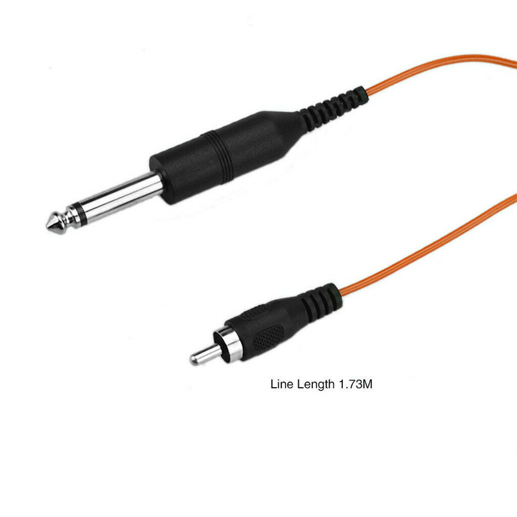 Tattoo Power Supply Silicone RCA Connector Clip Cord Tattoo Hook Line Orange 2