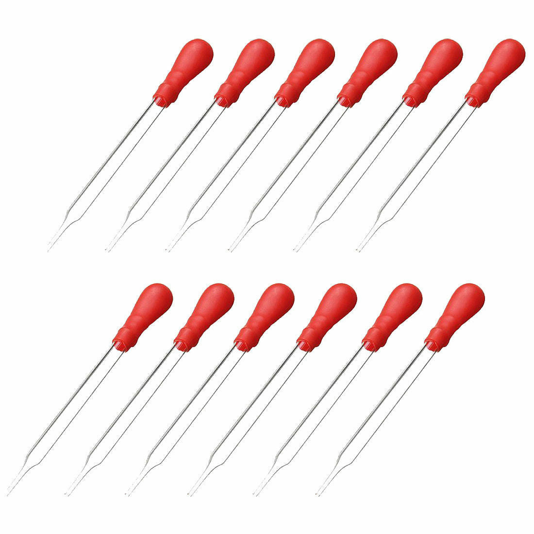 12x Rubber Head Glass Dropper Graduated LineLiquid Transfer Pipette Lab Supplies