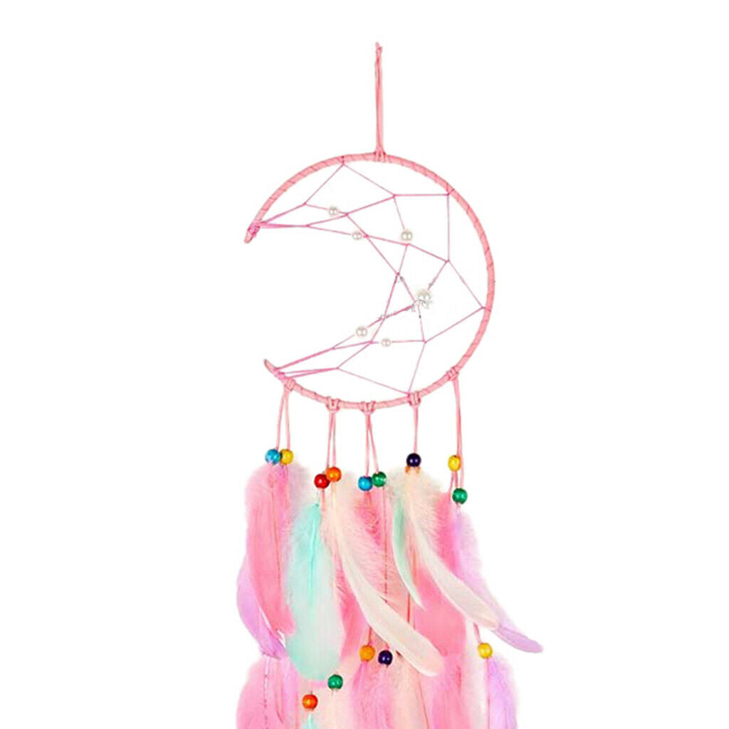 Cute Wall Dreamcatcher Tassel Pendant Moon Frame Home Living Room Indoor