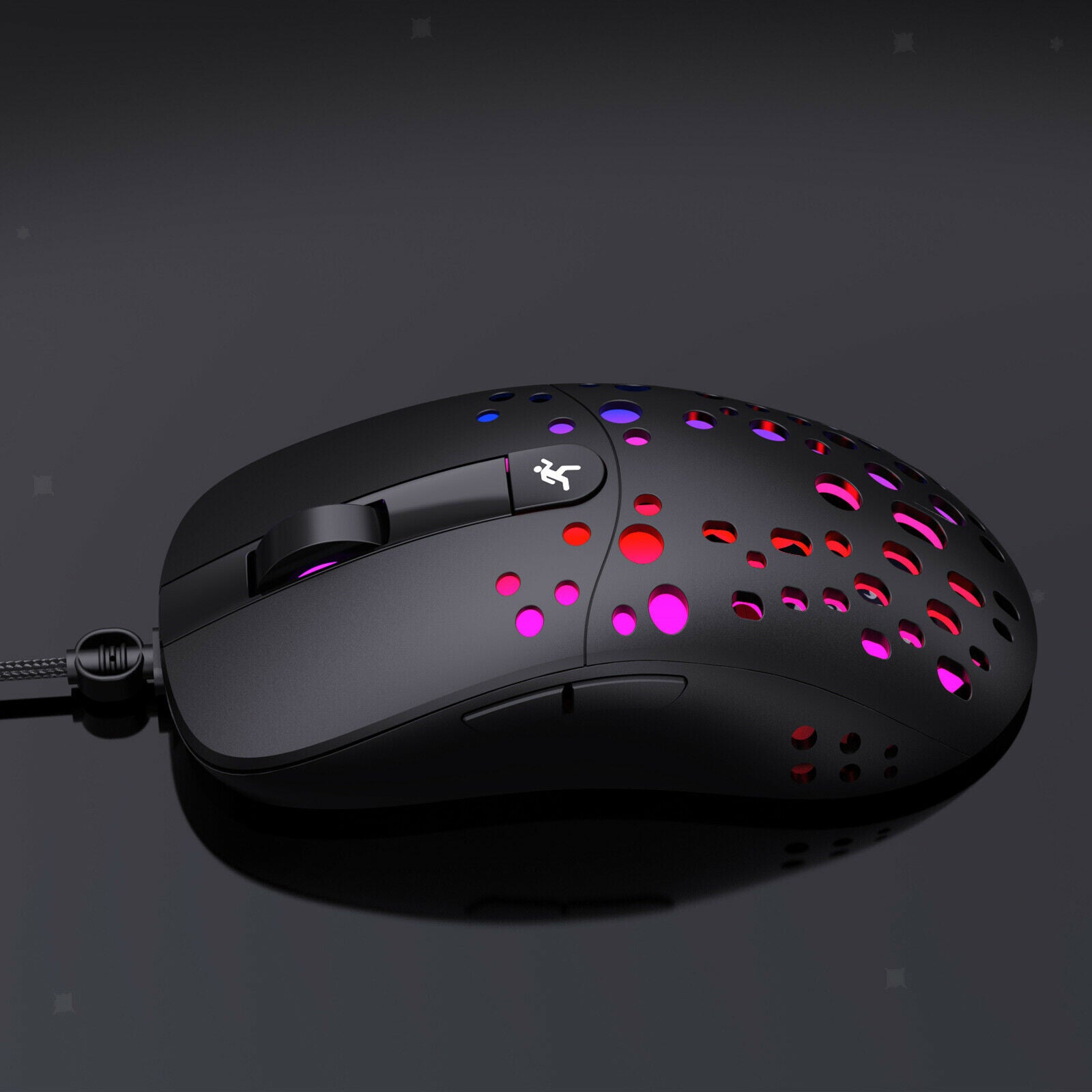 Lightweight RGB Backlight Gaming Mouse Wired Hollow-Out Design for Computer