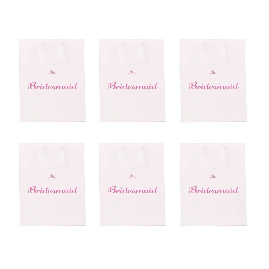 6pcs Bridesmaid Best Man Bride Wedding Gift Bag Novelty Design Fancy Decorations