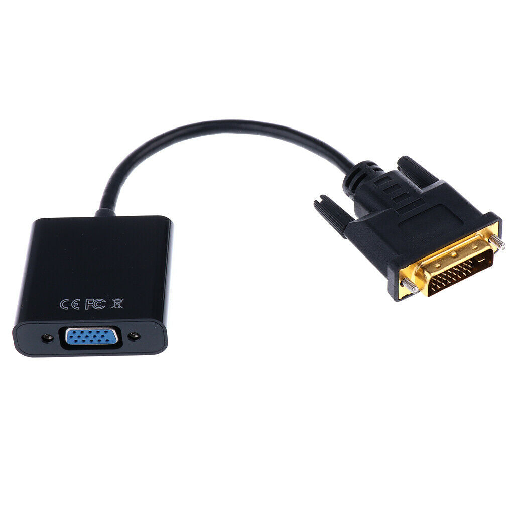 DVI To VGA Adapter Cable High-resolution DVI D 24 + 1  To VGA Socket