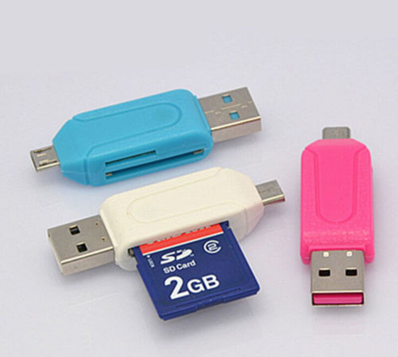 Excellent 3 Function Micro USB OTG TF Card Reader for Cell Phone PC BDAU