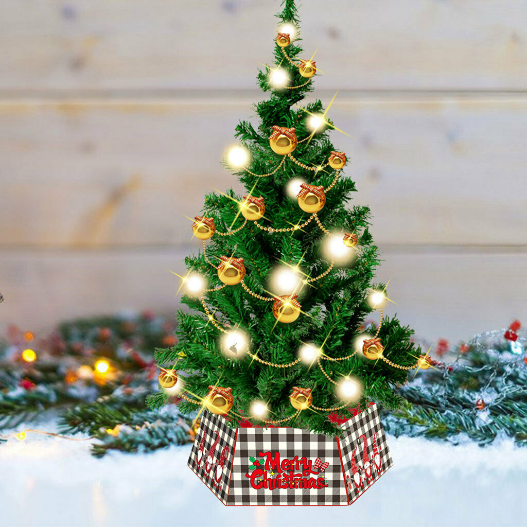 Fabric Christmas Tree Collar Tree Skirt Stand Decor Merry Christmas New Year