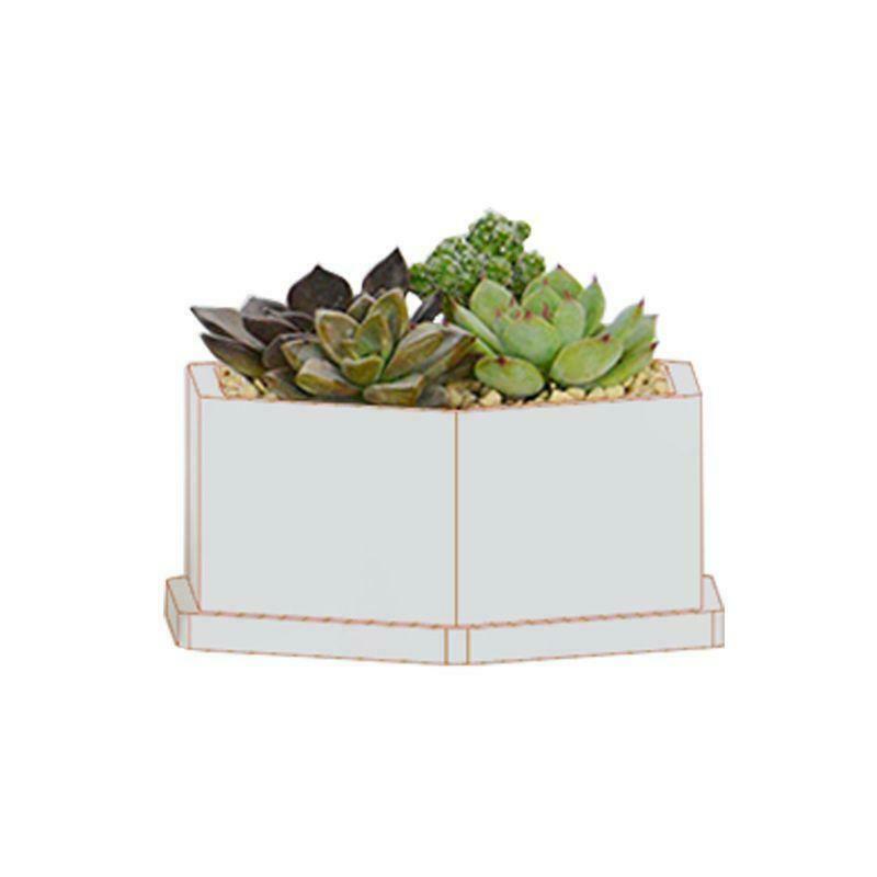 Hexagon Flower Pot DIY Silicone Molds Garden Planter Cement Concrete Vase Moulds