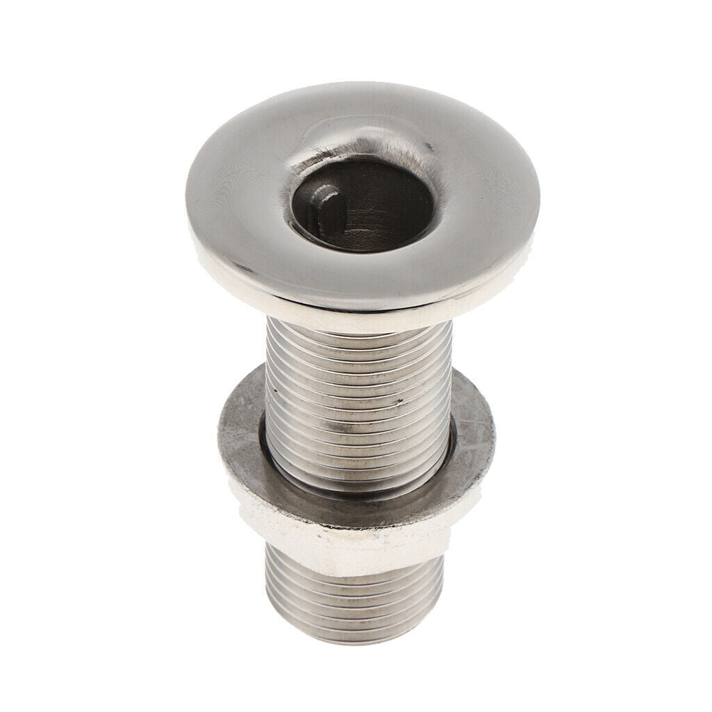 Hose Barb Stainless Steel 316 Barbed Boat Thru Hull (1-1/2 inch)