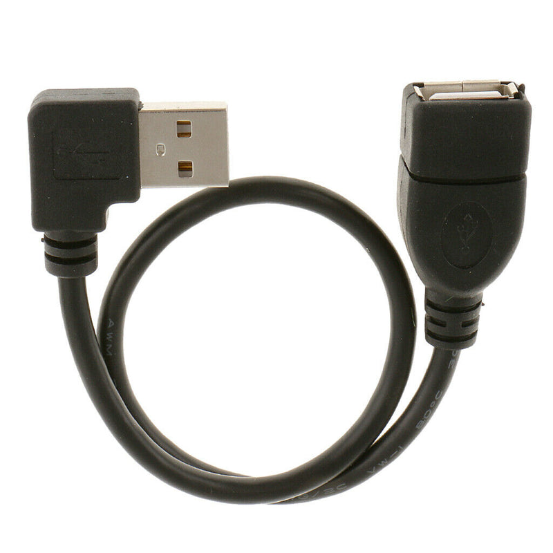 USB 2.0 Male to Female Right Angle Adapter Cable