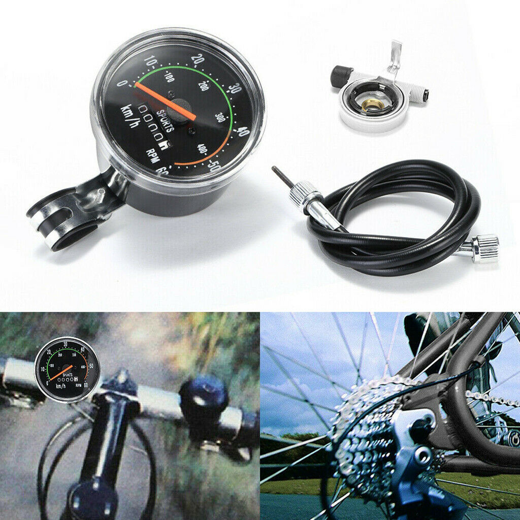 Bicycle Speedometer Milometer Analog Odometer Classic Style for Exercycle Bike