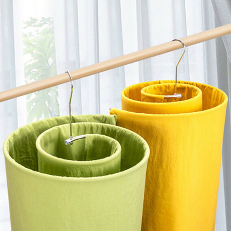 Stainless Steel Round Spiral Quilt Sheets Hanger Blanket Hanger Save SpaceB Rf