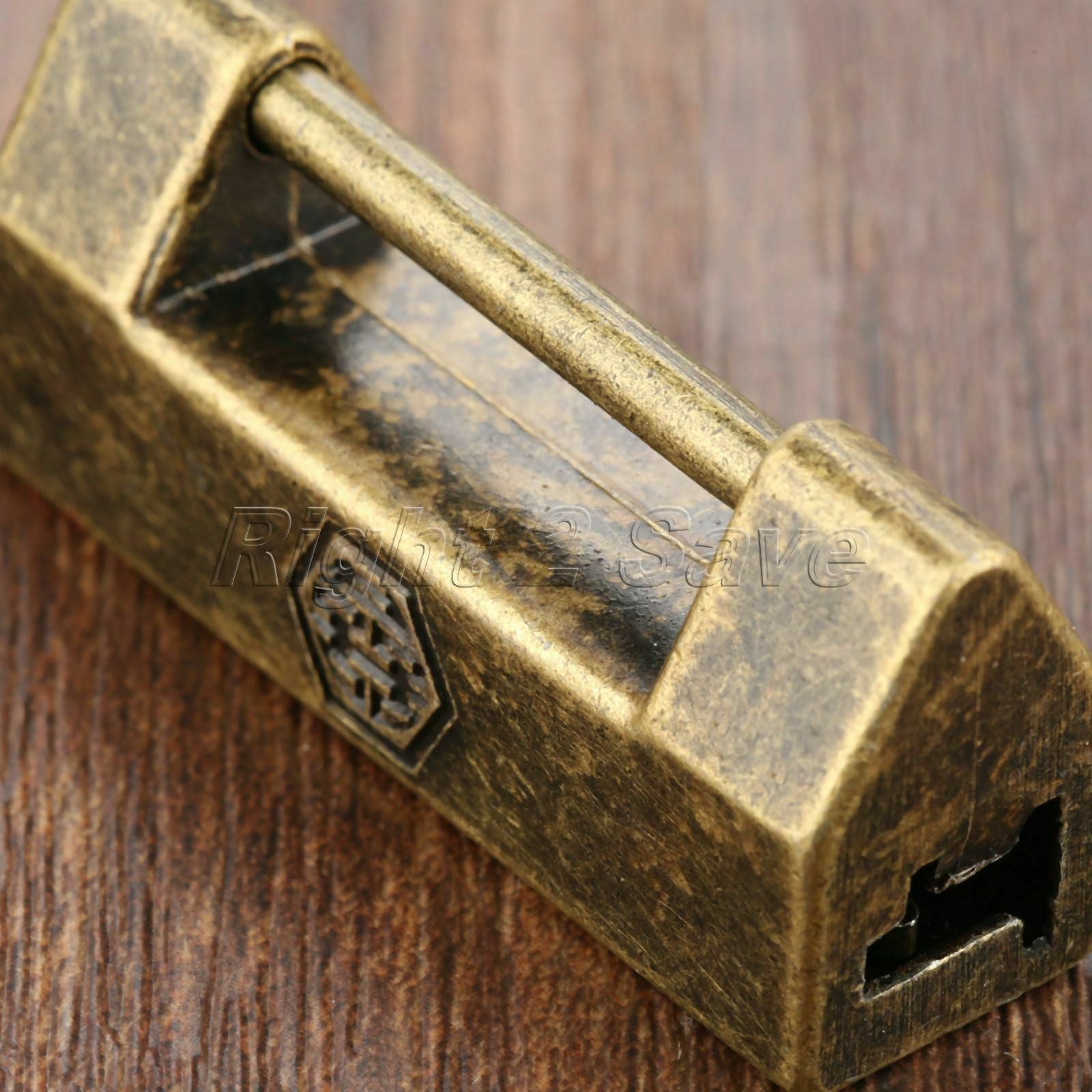 Retro Bronze Decorative Latch Wooden Chest Jewelry Box Hasp Padlock Catch Lock