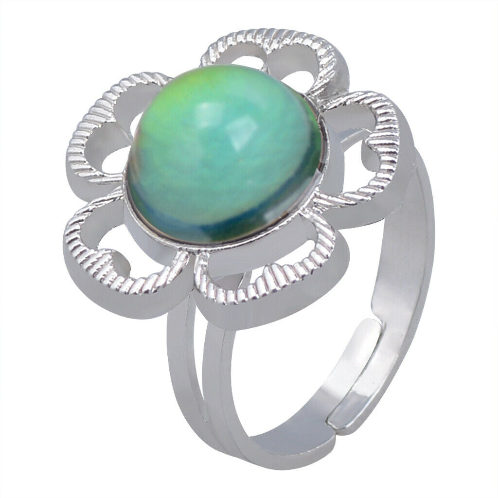 Cute Colour Changing Mood Ring Changeable Band Temperature Finger Rings Gift