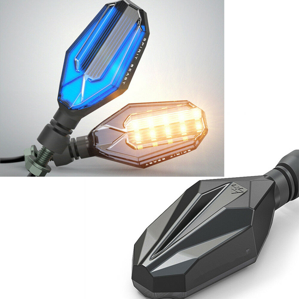 Motorcycle modified Turn signals Light(Amber) DRL(Blue) 30LED Daytime lamp 12v