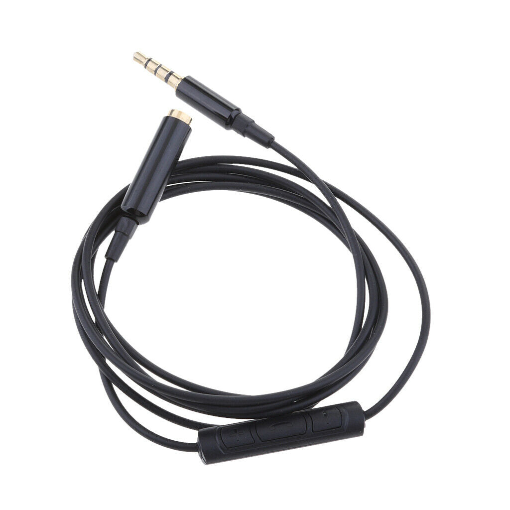 3 . 5mm   Male   to   Female   Stereo   With   Remote  &  Mic   Audio   Cable