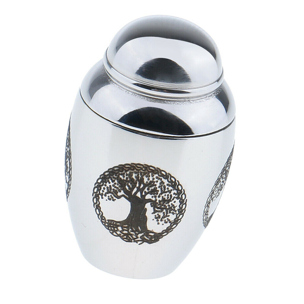 2Pcs Tiny Memorial Keepsake Charms Pendant, Cremation Urns Jar Container for