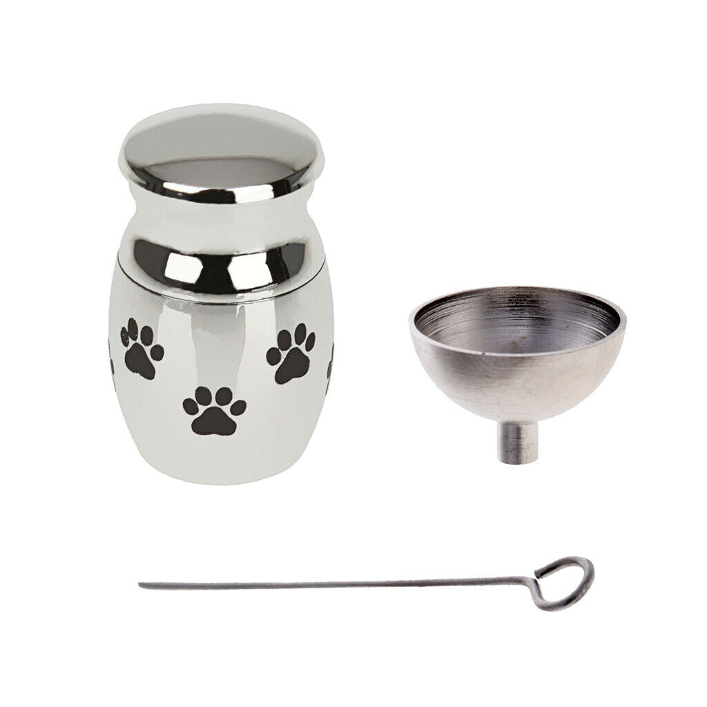Small Cremation Memorial Keepsake Urn Ash Holder Container Jar(Paw Printed) +