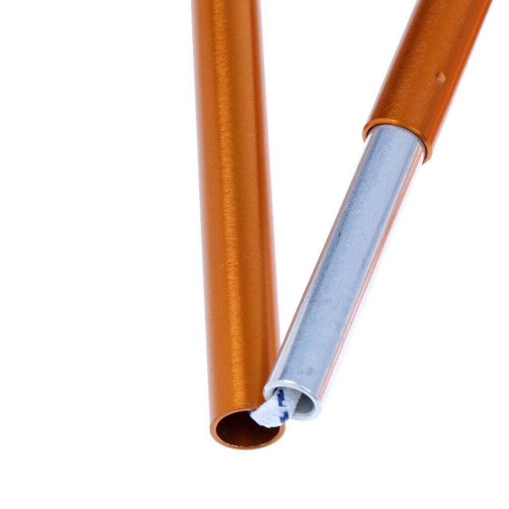 2PC Aluminum Alloy Pole Camping Tent Awning Frame Replacement 355cm 8.5mm,Yellow