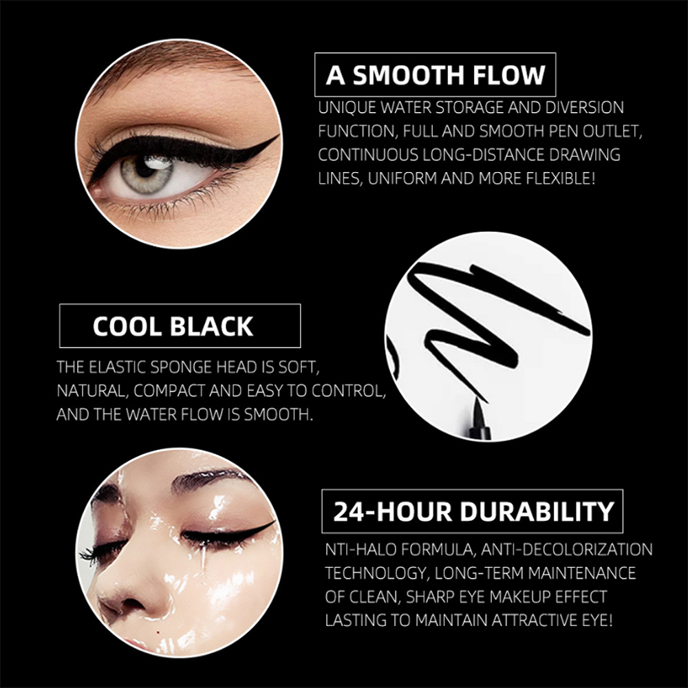 Eyeliner Waterproof Liquid Eye Liner Pen Pencil Makeup Cosmetic Tool Black UK
