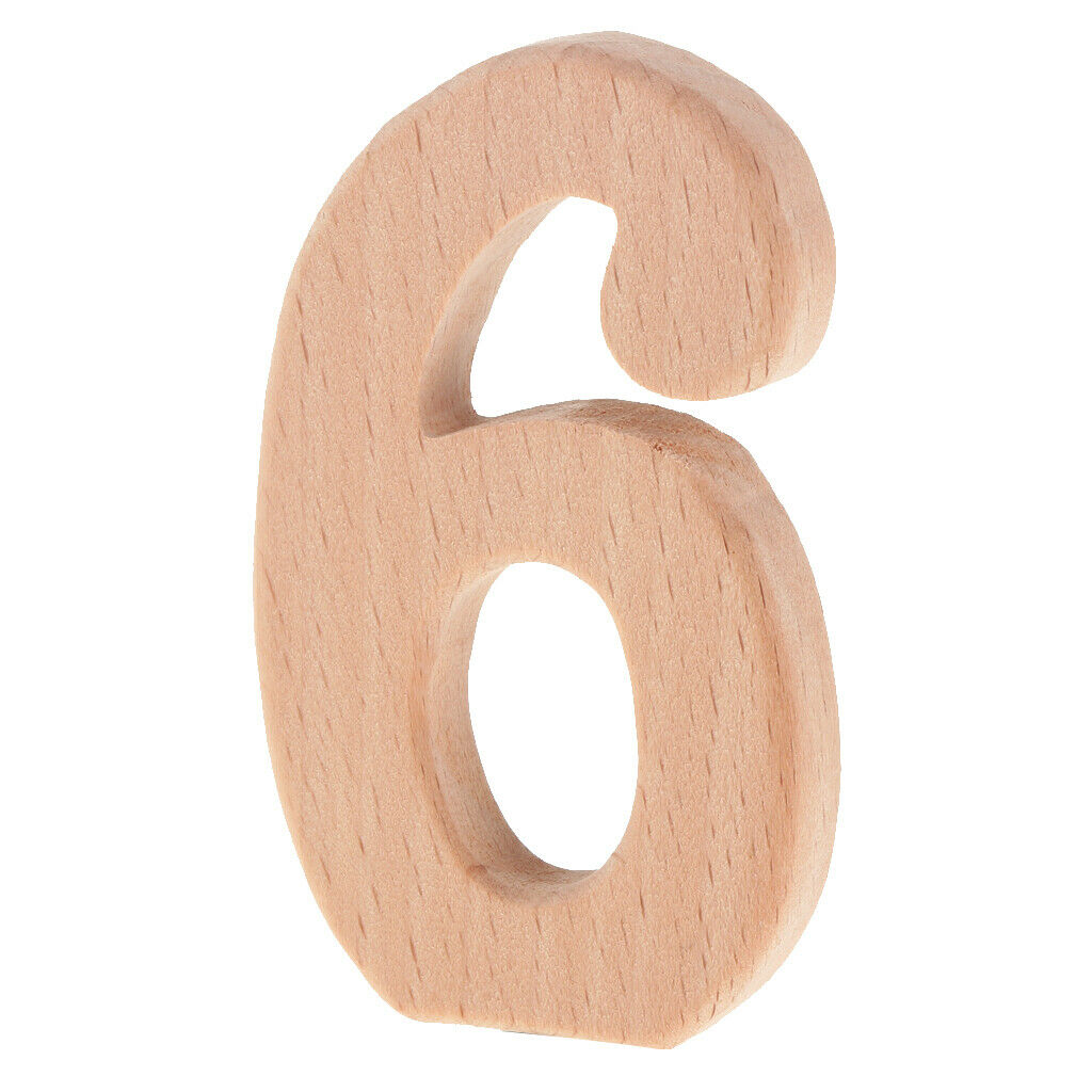 Wooden Baby Teether Toys Sensory Skills Perfect shower Gift Number Six
