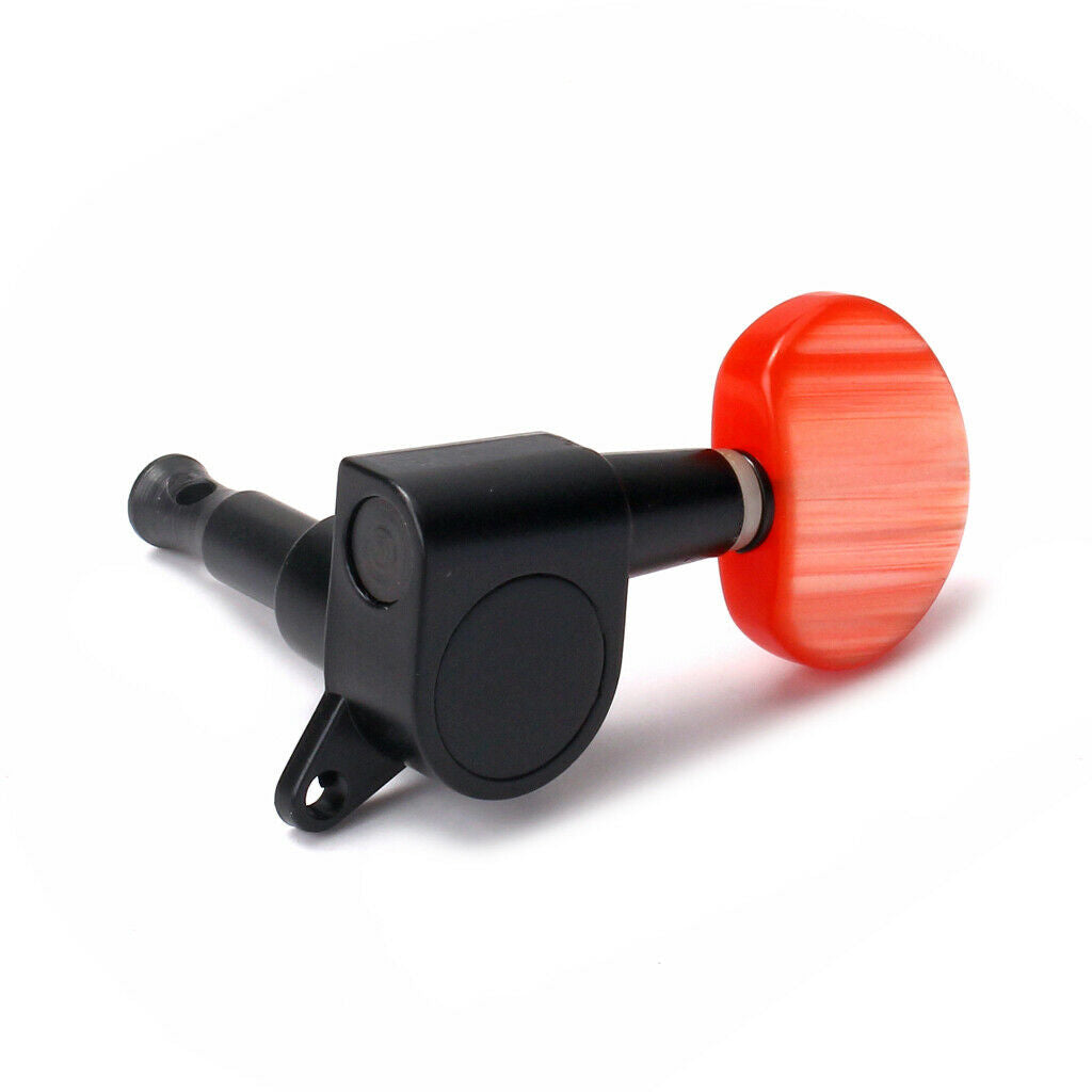 6 Pieces 3L3R Acoustic Guitar Tuning Pegs Keys Tuners with Red Buttons