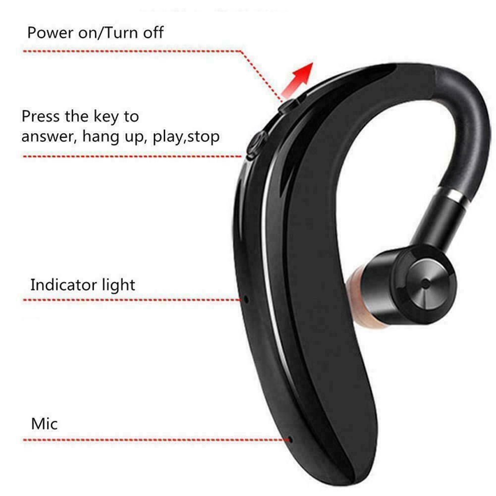 Bluetooth 5.0 Headset Wireless Earpiece Handsfree Earphone Hot Earbuds Best NEW