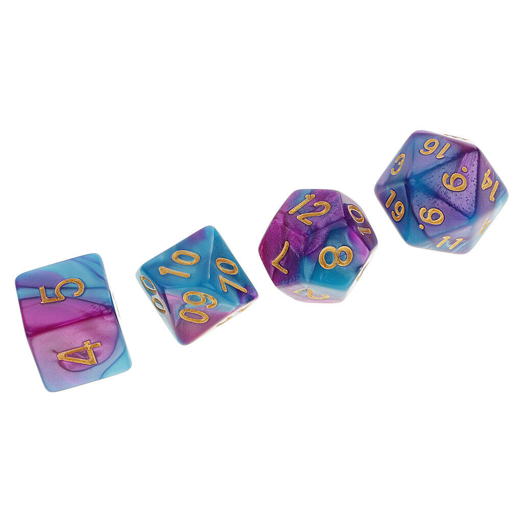 28 Polyhedral Finger Pieces for  RPG Game