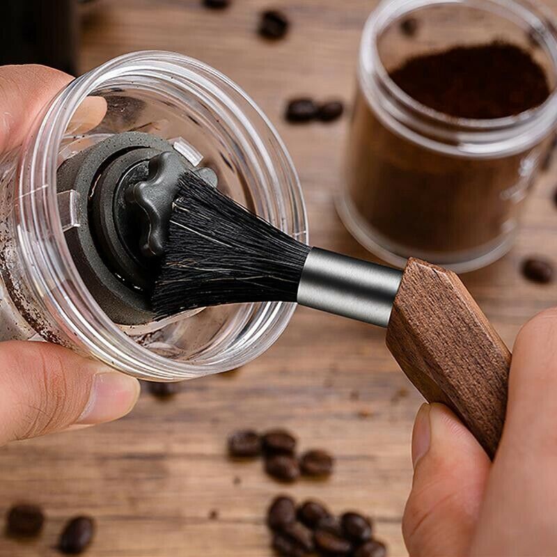 Coffee Machine Brush Coffee Grinder Cleaning Brush Tool with Wooden Handle aI1W5