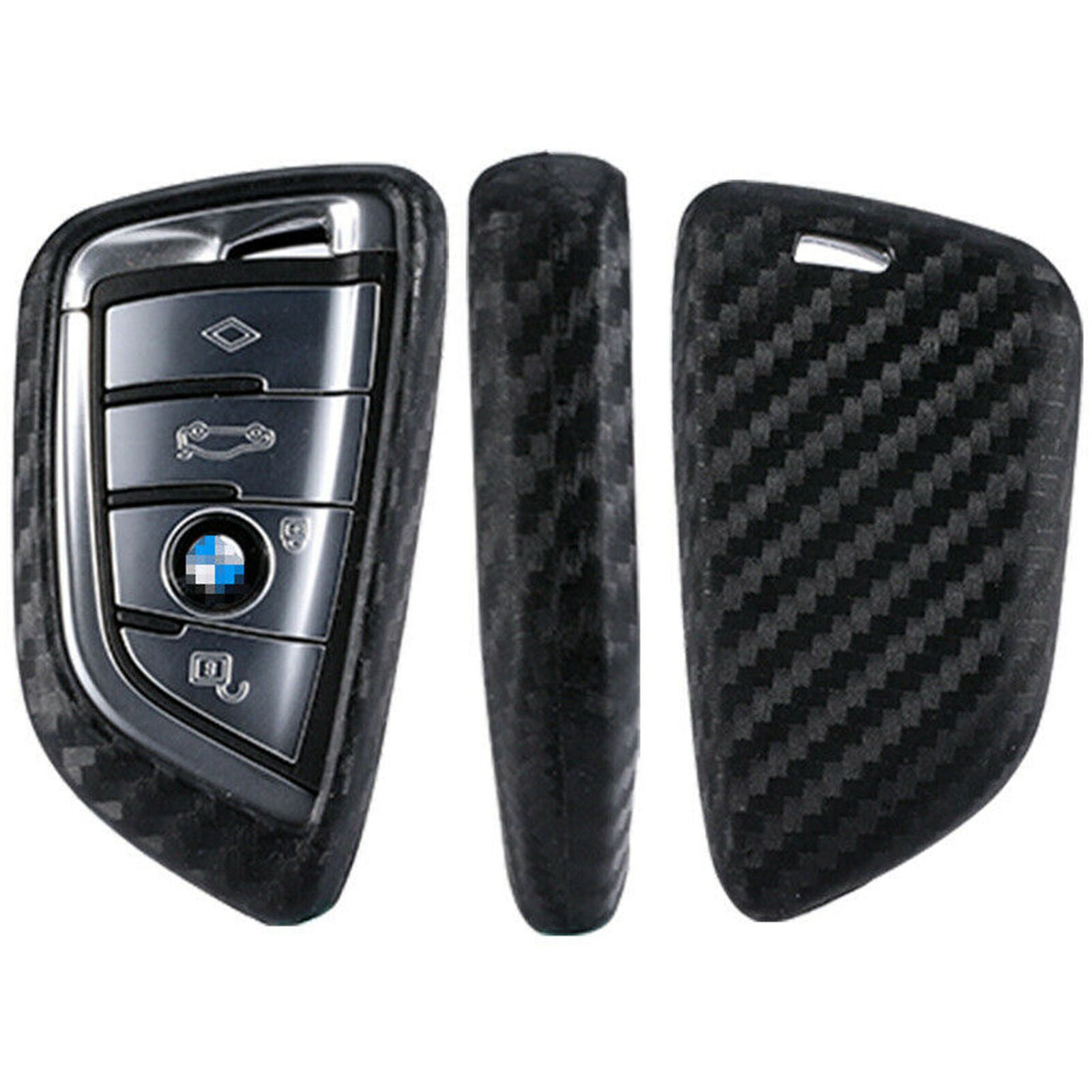 Fiber Style Silicone Smart Key Fob Cover For BMW 1 3 4 5 6 7 X1 X3 Series
