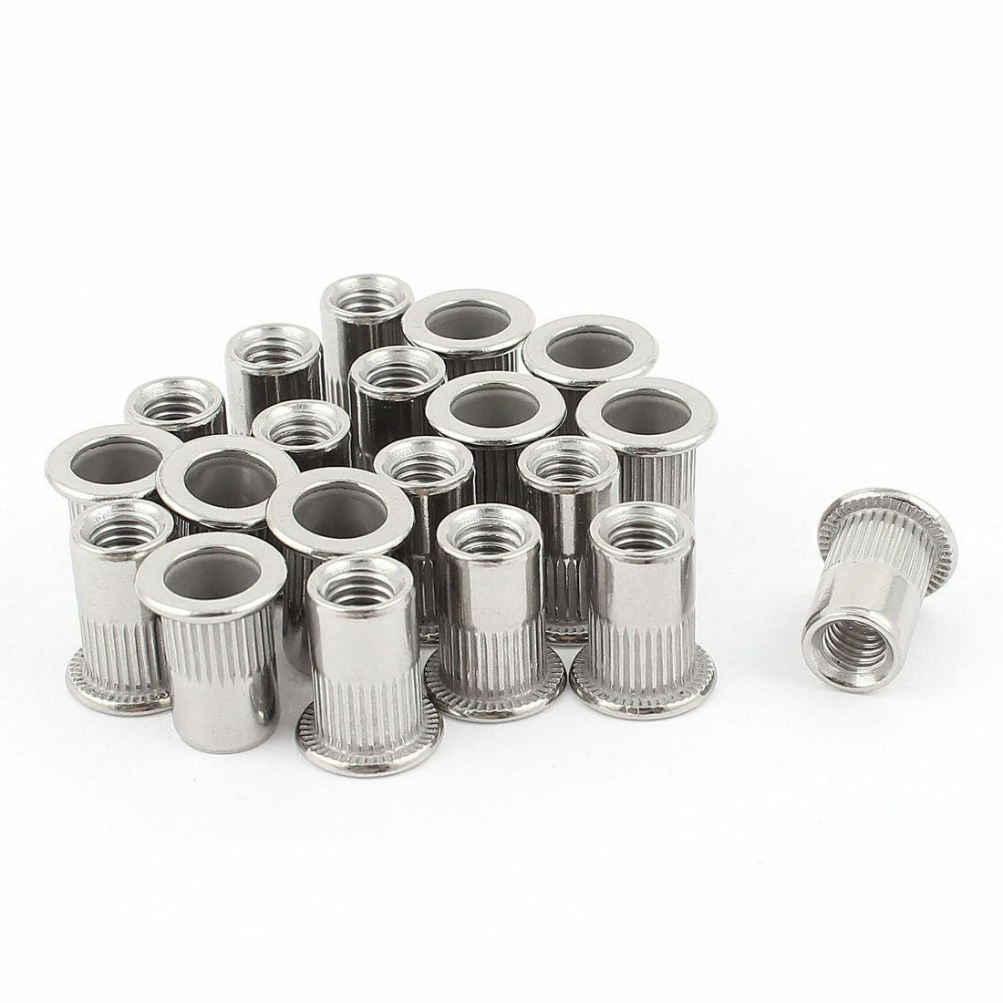10X Flat Head Metric Blind Rivet Nut Insert Rivnut Nutsert Assortment Kit Screw