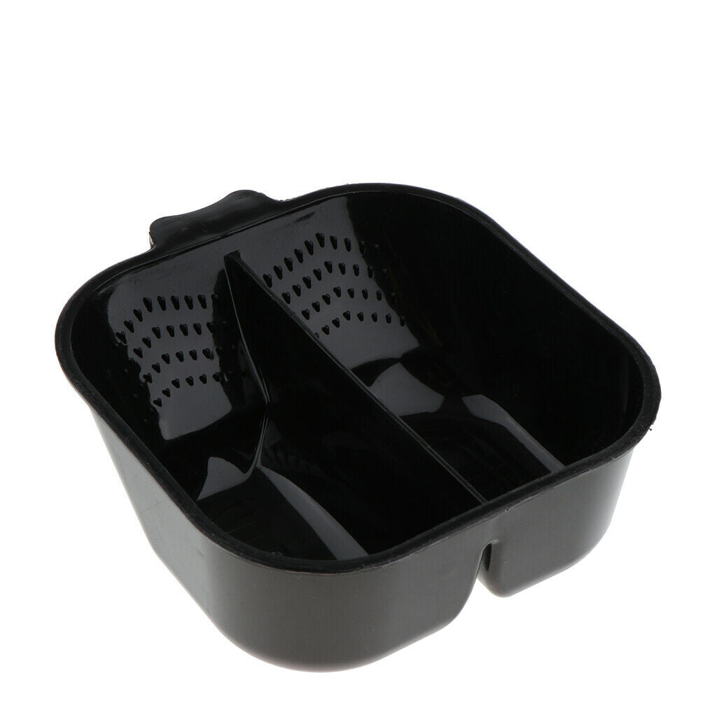 2 Grids Plastic Salon Hair Dye Bleach Mixing Bowl Coloring Tint Tool Black