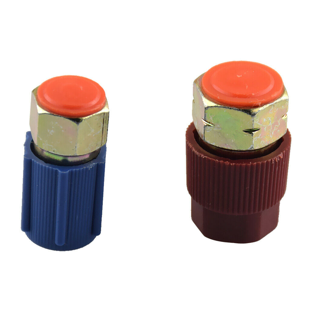Red Blue Cover Assembly Connector Coupler Valve Charger AC R12 to R134 Car