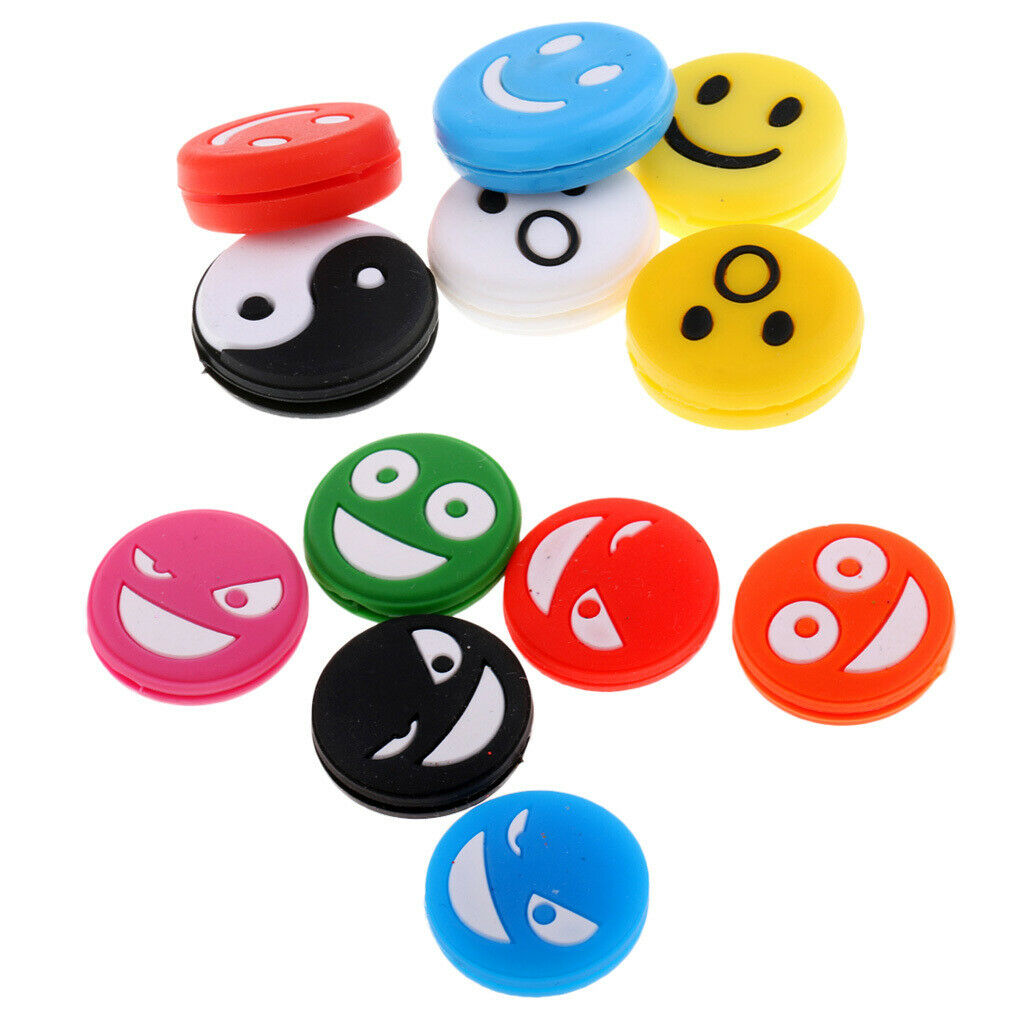 12pcs Silicone Tennis Racket Vibration Dampener Shock Absorber Mixed Color