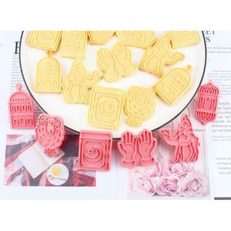 6 Pcs Ramadan Decoration Cookie Cutters Set Eid Mubarak Element Biscuit DIY Mold