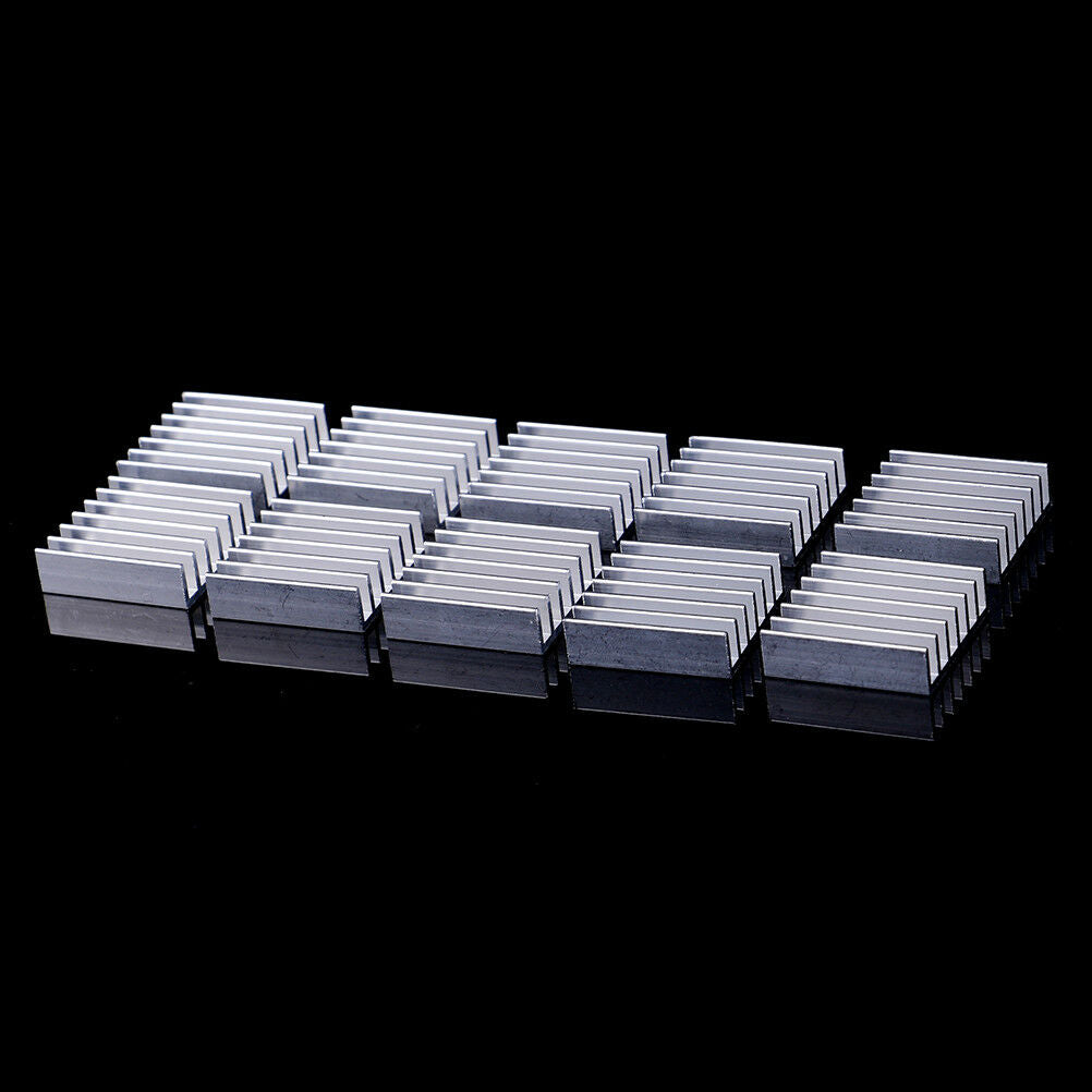10pcs Aluminum 20x20x6mm IC LED Cooling Cooler Heatsink Heatsinks With Tap.l8