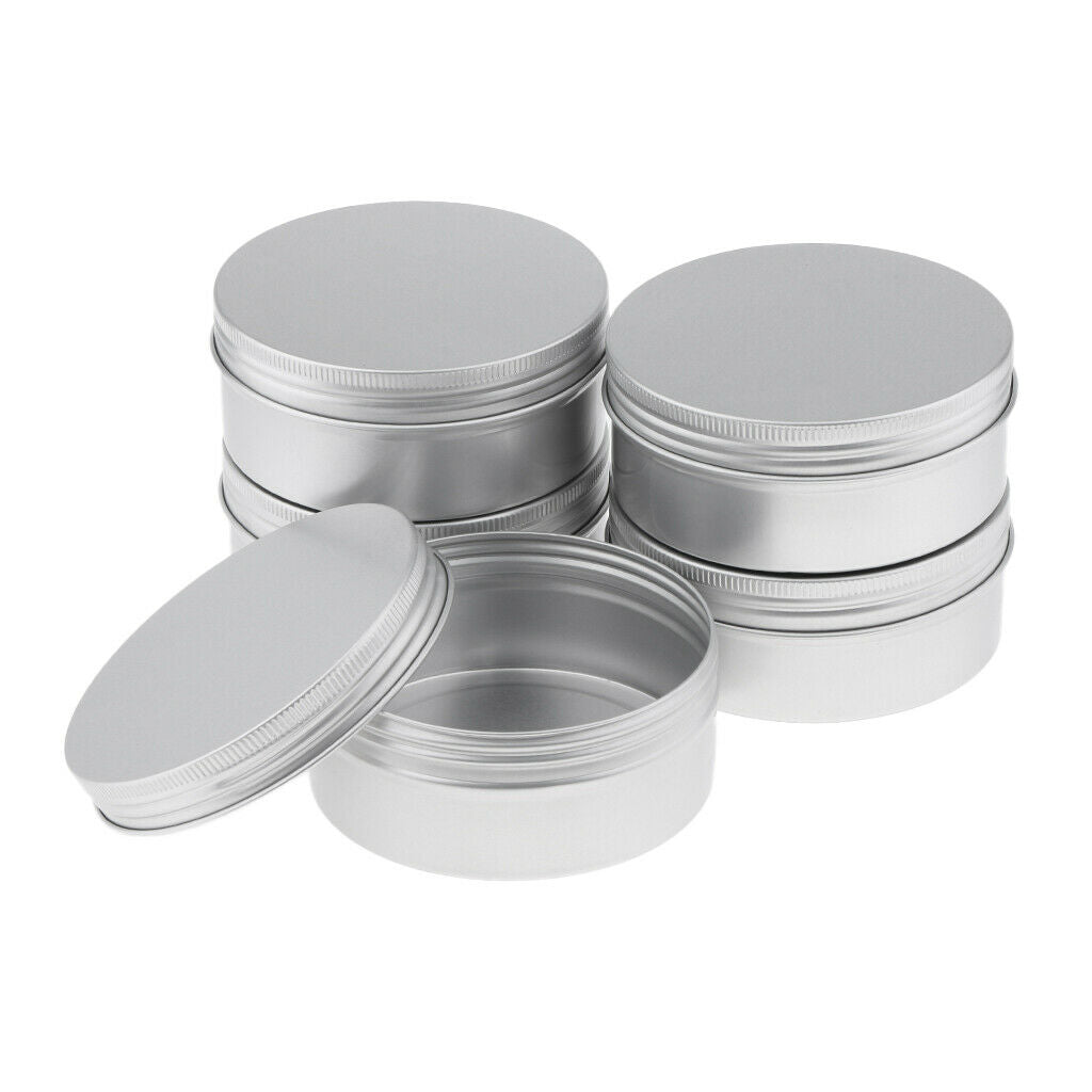5pcs 250ml Aluminium Lip Balm Tin Pots Cosmetic