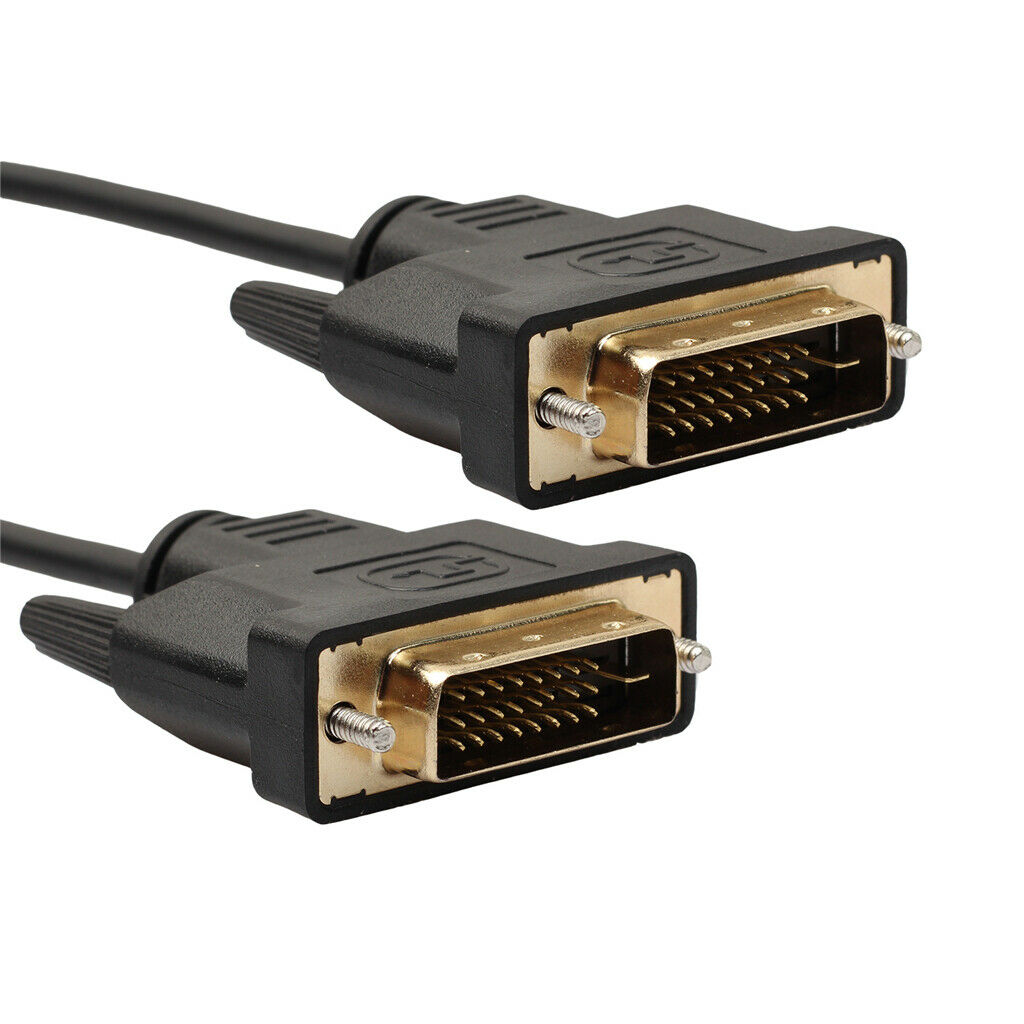 DVI-D Dual Link 24+1 M/M Extension Cable Lead For PC Monitor Projector 5m
