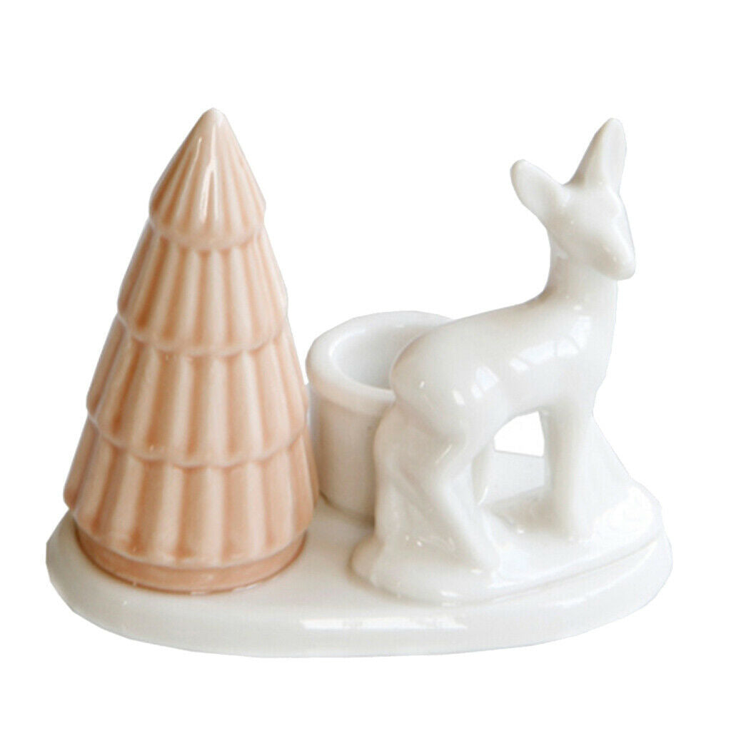 Lovely Fawn Candle Holder Elk Candlestick Home Table Holiday Decorations