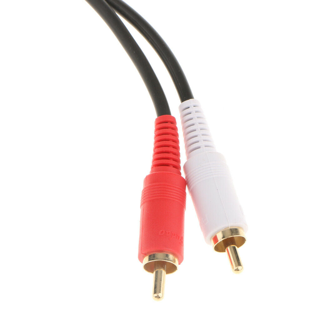 2x RCA Female Jack to 2x RCA Male Audio Cable Adapter Splitter Wire 0.2m