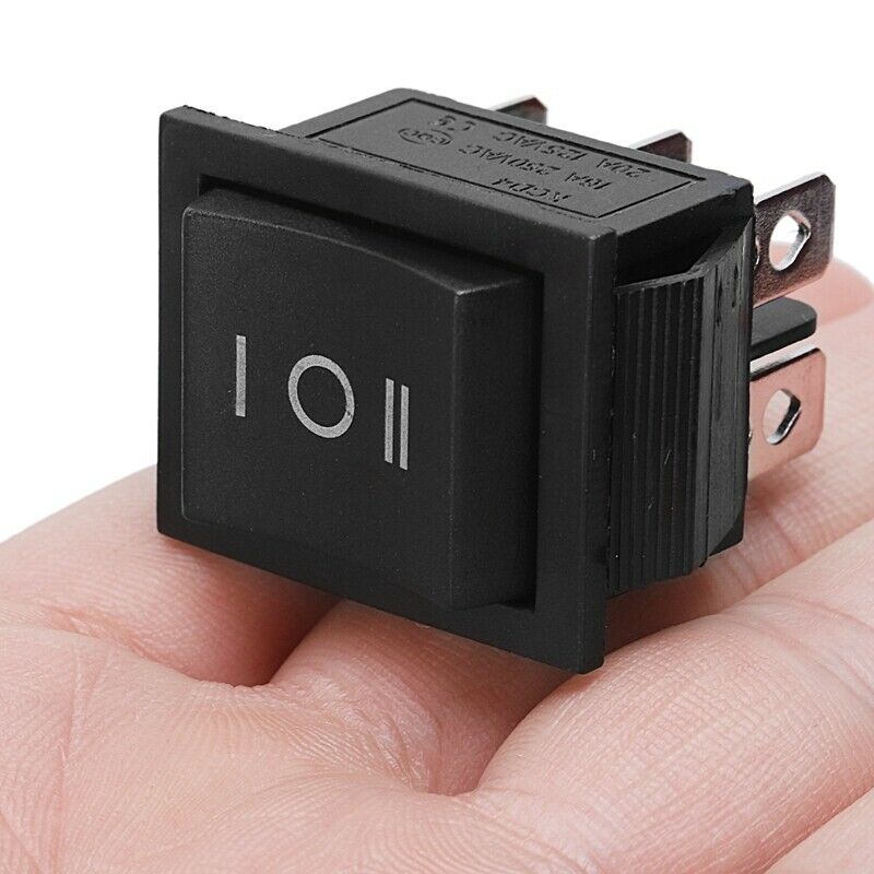 6-Terminals 3 Position ON/OFF/ON DPDT Boat Rocker Switch 16A 250VAC 20A 125VACV4