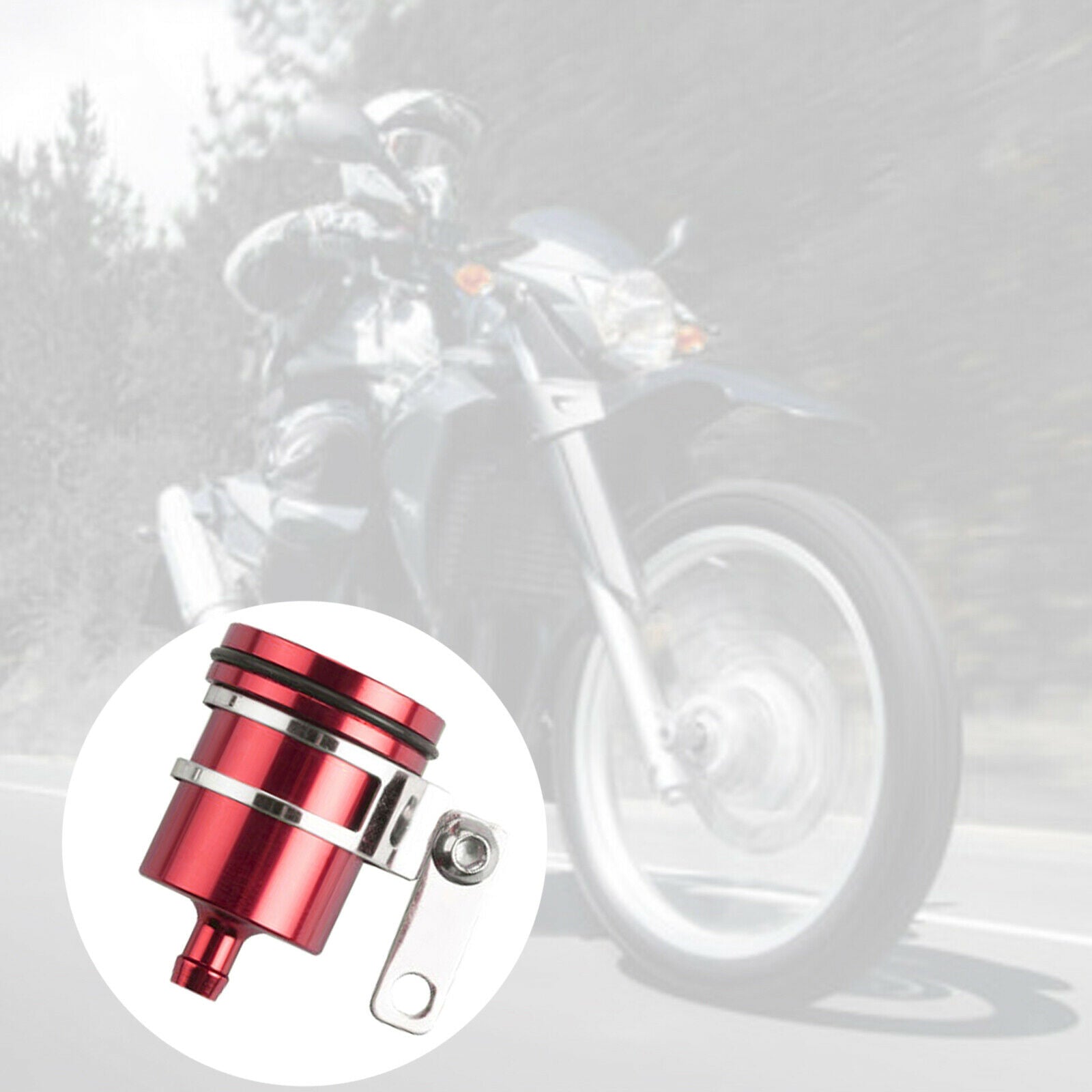 Aluminum Motorcycle Brake Reservoir Replacement Parts Fit for Kawasaki Red