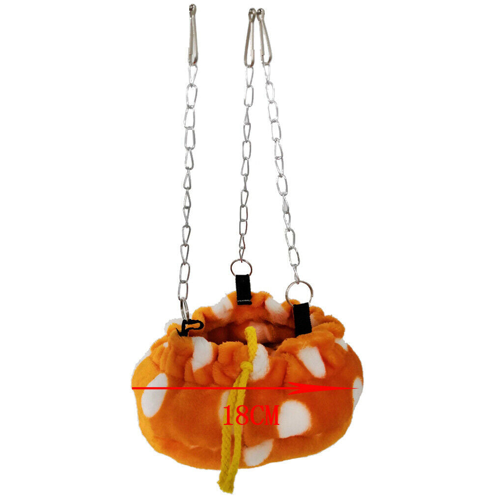 Soft Small Animal Hamster Cage Hanging Hammock For Small Pet Mice Rat Orange