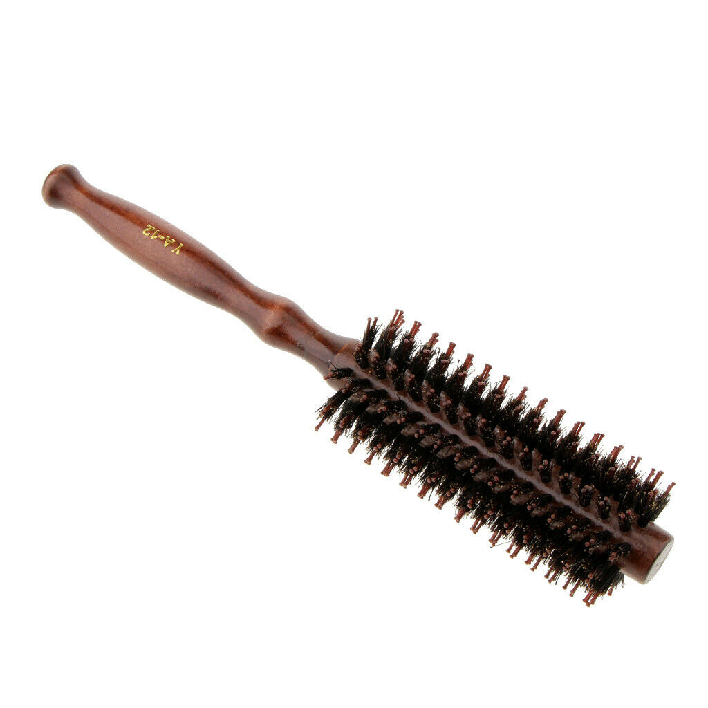 Round Styling Hair Brush -  Roll Hairbrush with Natural Wooden Handle for Women