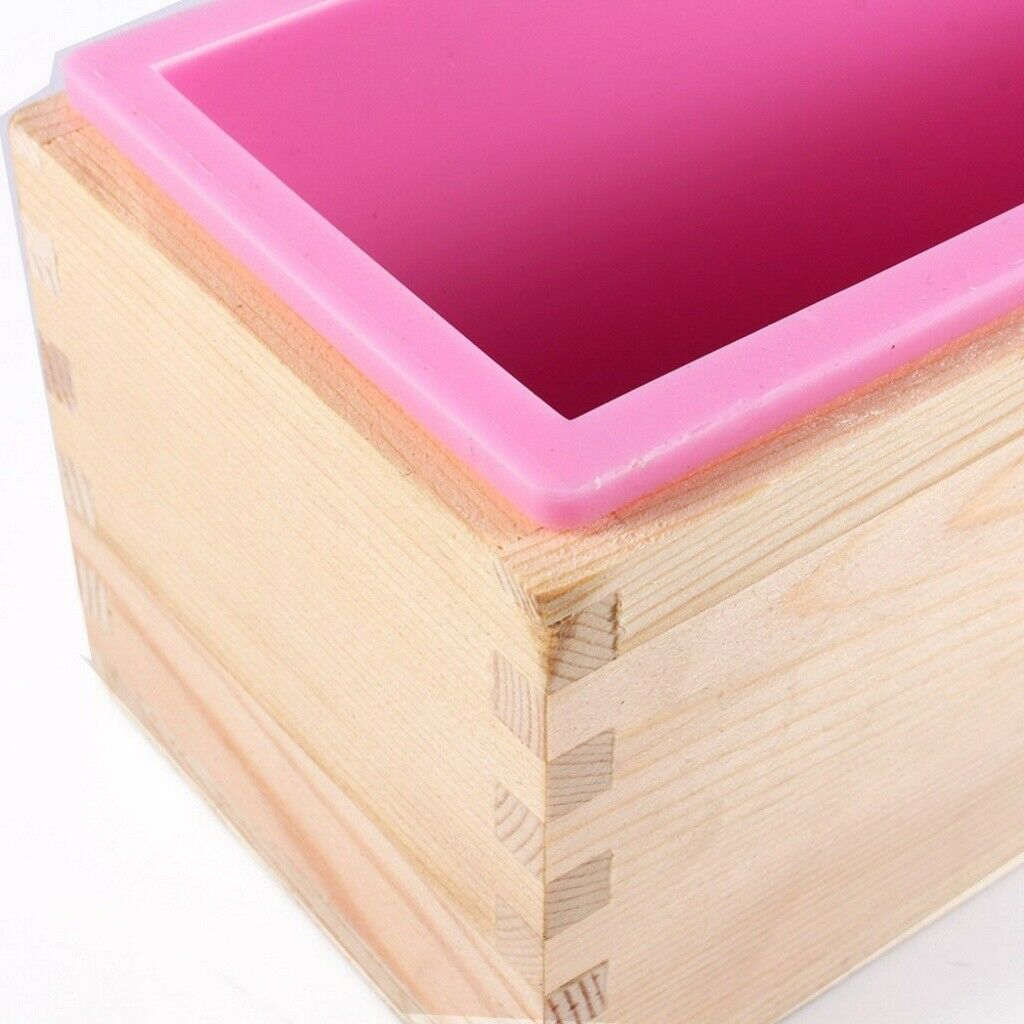 Silicone Soap Mold Wooden Box DIY Tools Toast Loaf Baking Cake Molds