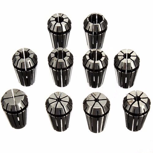 Super Precision 9 PCS 1/8"-3/8" ER16 ER-16 Collects Set With 3/16 1/4 5/16